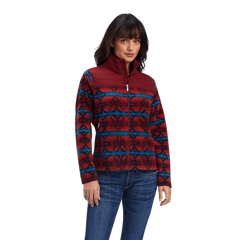 Ariat Jacke Damen - Prescott Fleece Rot/Blau ( ZLCVA-6179 )